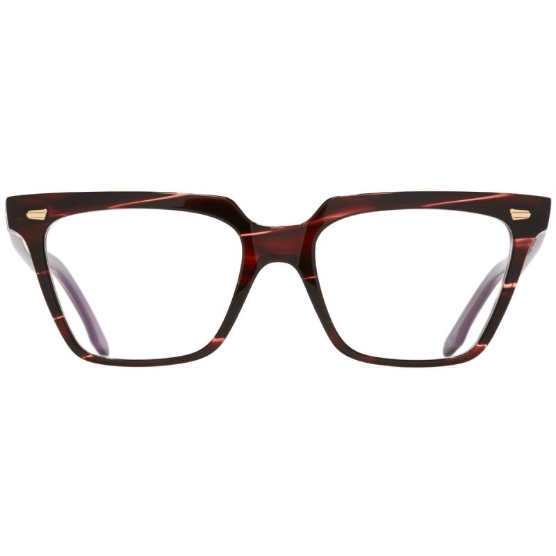 1346 Optical Cat-Eye Glasses-Striped Brown Havana