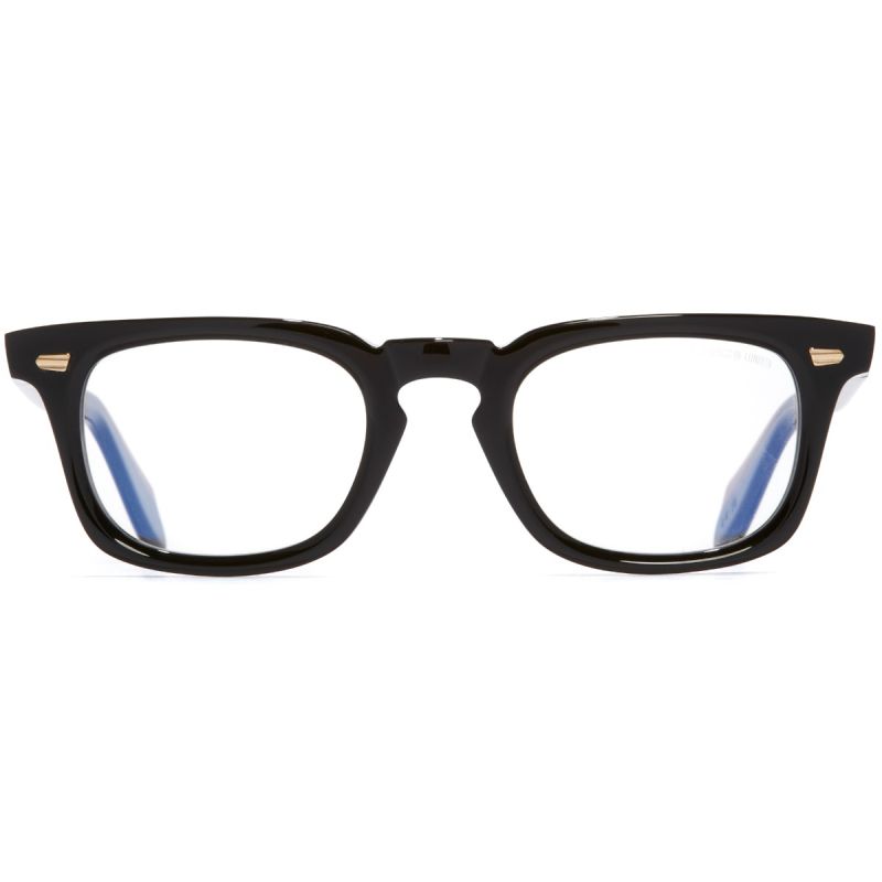 1406 Square Optical Glasses-Black on Crystal Brown