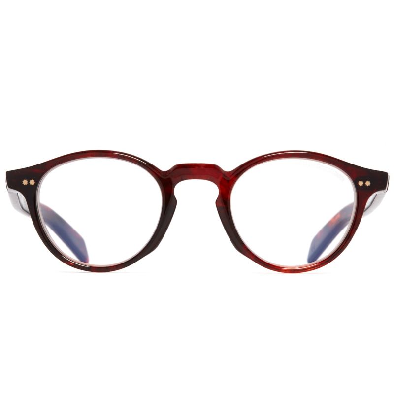 GR04 Round Optical Glasses-Red Havana