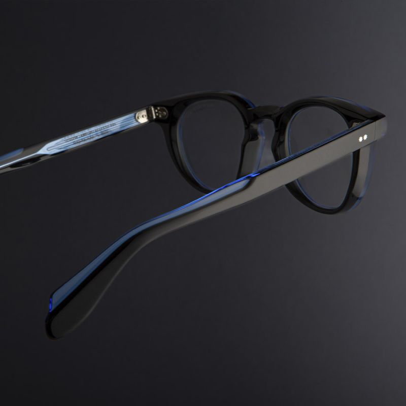 1405 Round Optical Glasses-Black on Blue